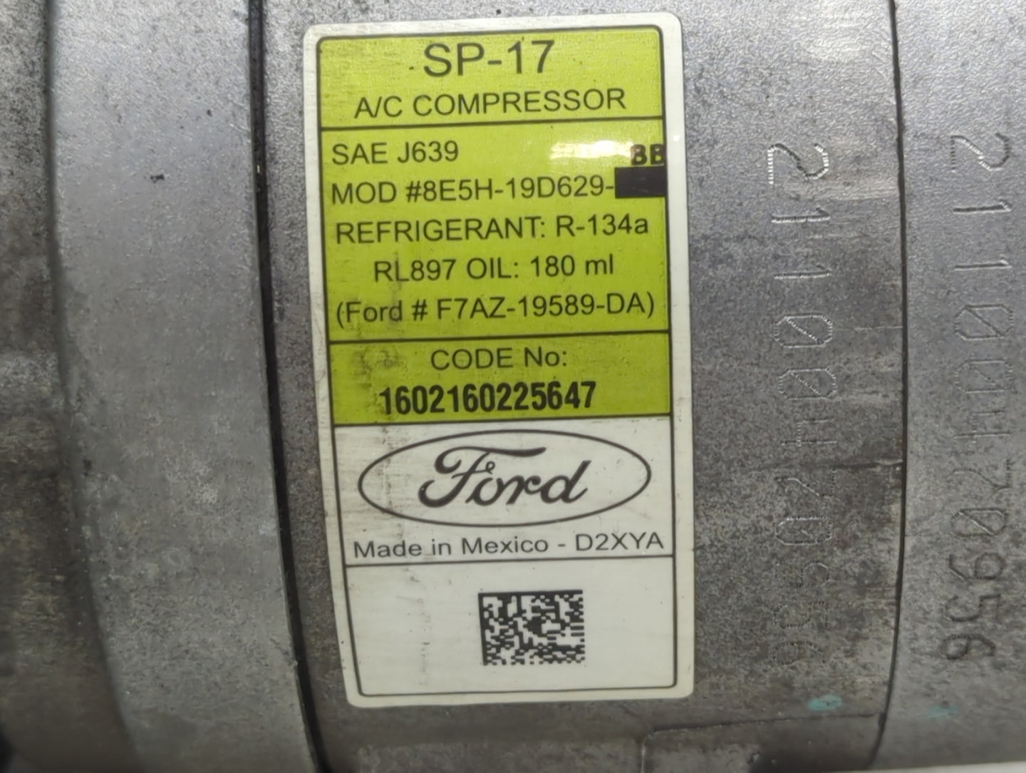 2006-2012 Ford Fusion Air Conditioning A/c Ac Compressor Oem - Oemusedautoparts1.com