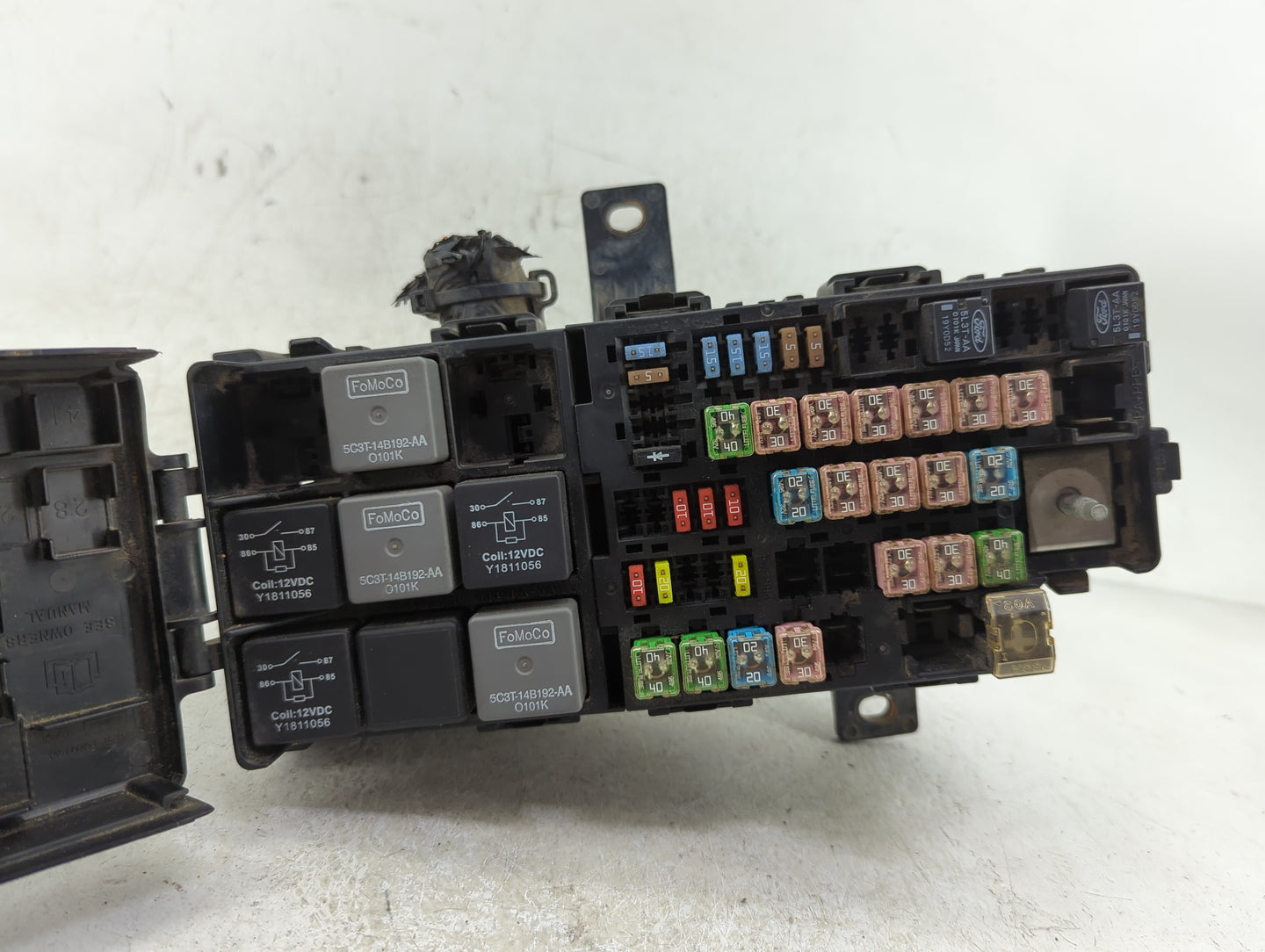 2012-2014 Ford Mustang Fusebox Fuse Box Panel Relay Module P/N:6E5T-14A003-AB Fits Fits 2012 2013 2014 OEM Used Auto Parts -