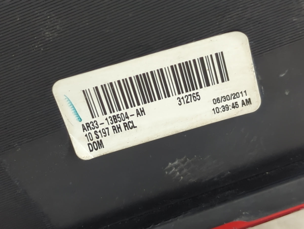2010-2012 Ford Mustang Tail Light Assembly Passenger Right OEM P/N:AR33-13B504-AH Fits Fits 2010 2011 2012 OEM Used Auto Par