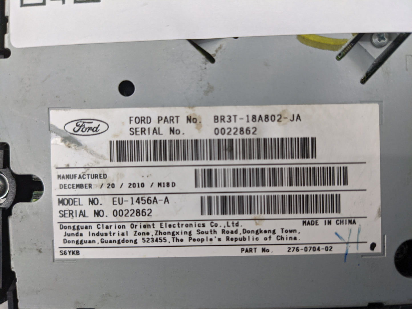 2011-2014 Ford Mustang Radio Control Panel 5030883 - Oemusedautoparts1.com