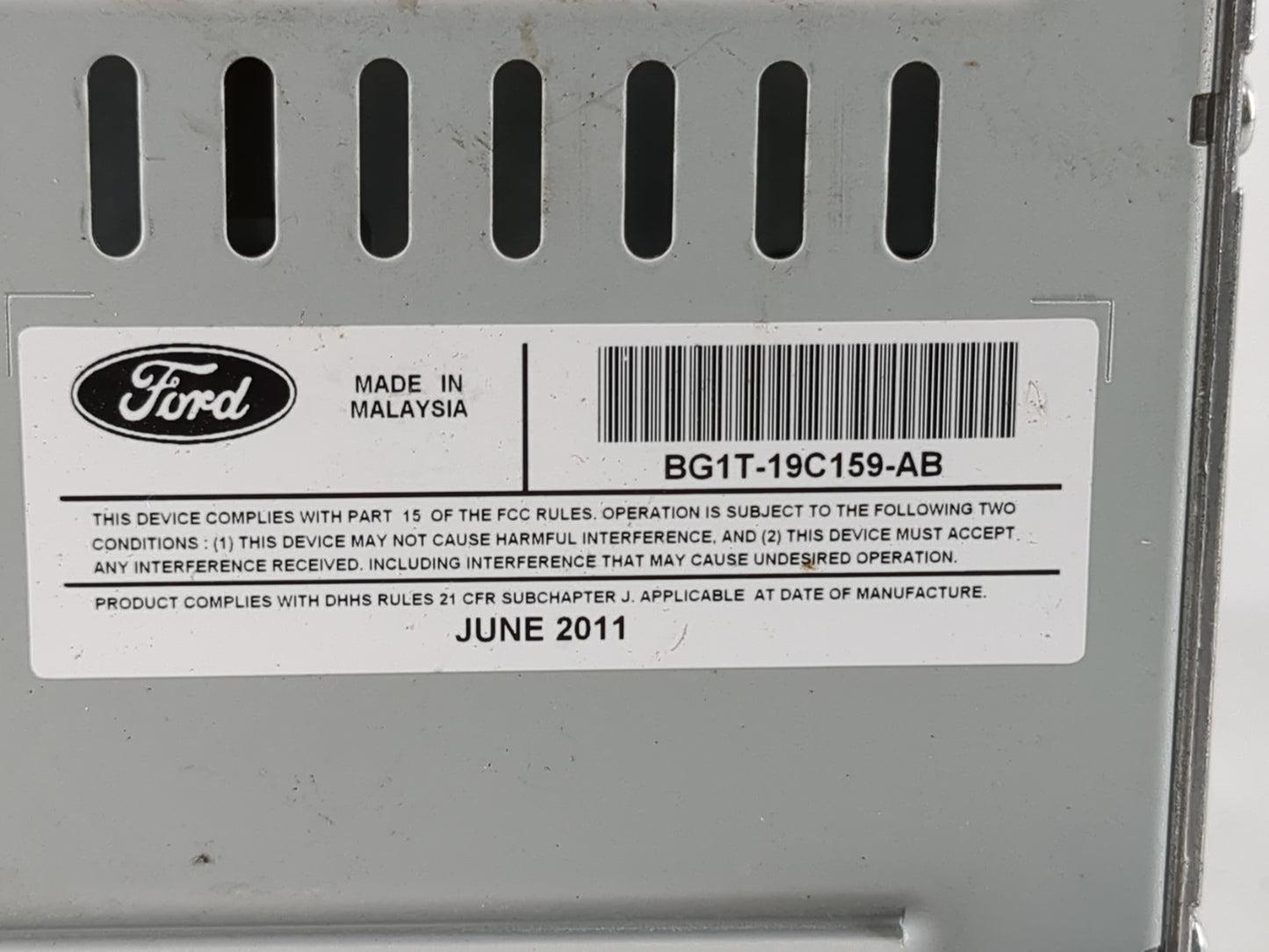 2011-2012 Ford Taurus Radio AM FM Cd Player Receiver Replacement P/N:BG1T-19C159-BB Fits Fits 2011 2012 OEM Used Auto Parts 