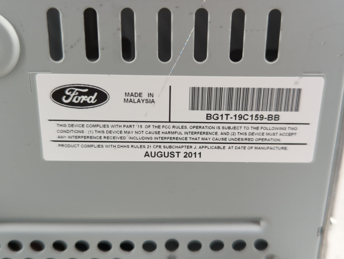 2011-2012 Ford Taurus Radio AM FM Cd Player Receiver Replacement P/N:BG1T-19C159-BB Fits 2011 2012 OEM Used Auto Parts - Oem