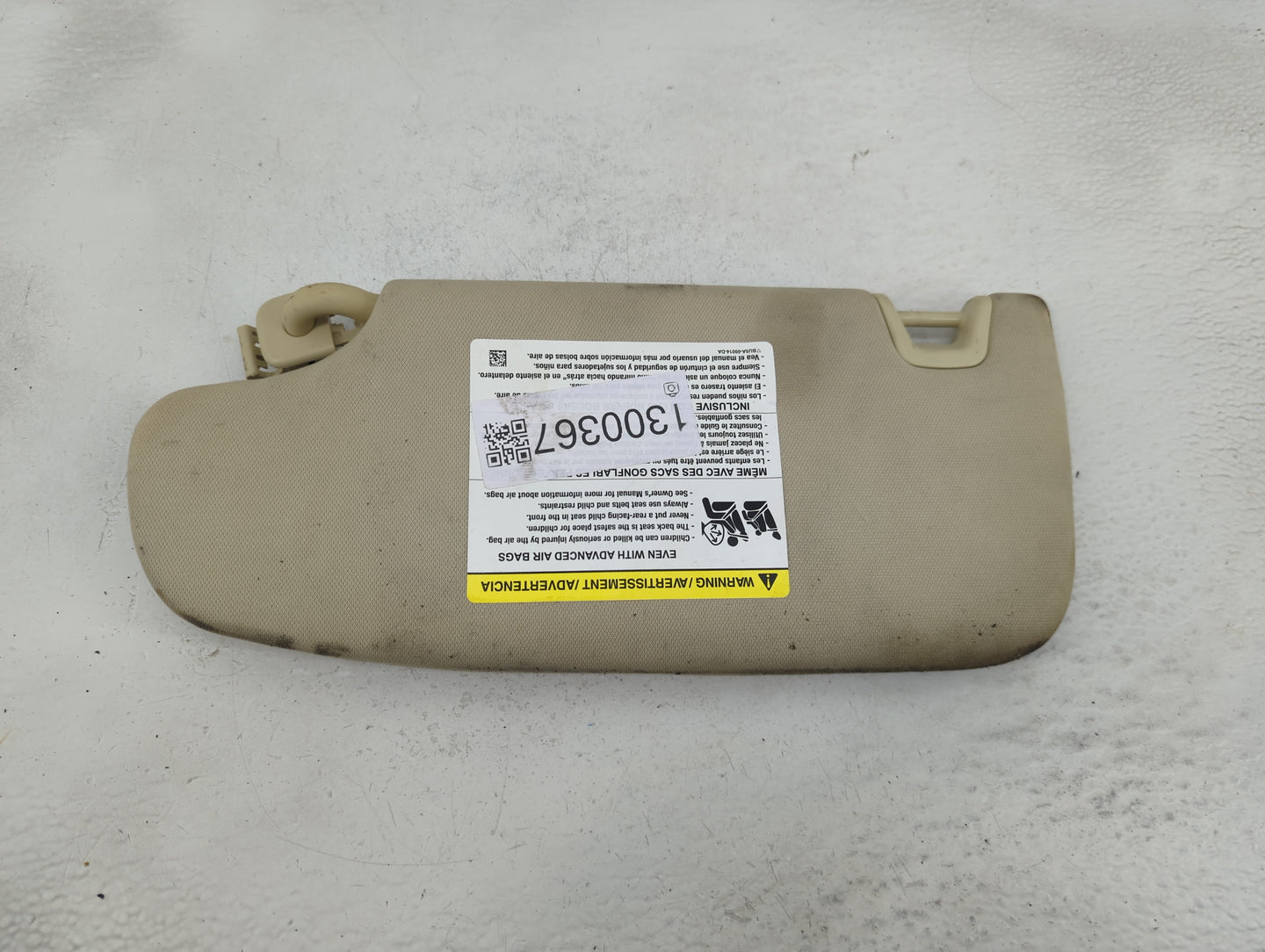 2012 Ford Taurus Sun Visor Shade Replacement Passenger Right Mirror Fits Fits 2010 2011 OEM Used Auto Parts - Oemusedautopar