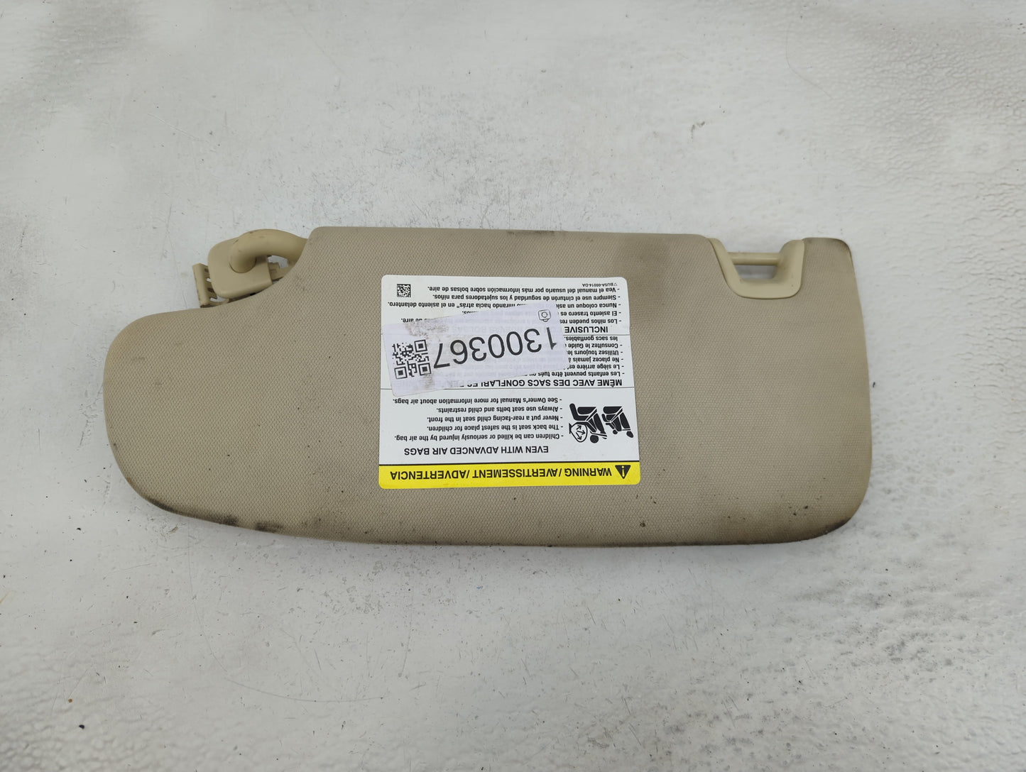 2012 Ford Taurus Sun Visor Shade Replacement Passenger Right Mirror Fits Fits 2010 2011 OEM Used Auto Parts - Oemusedautopar