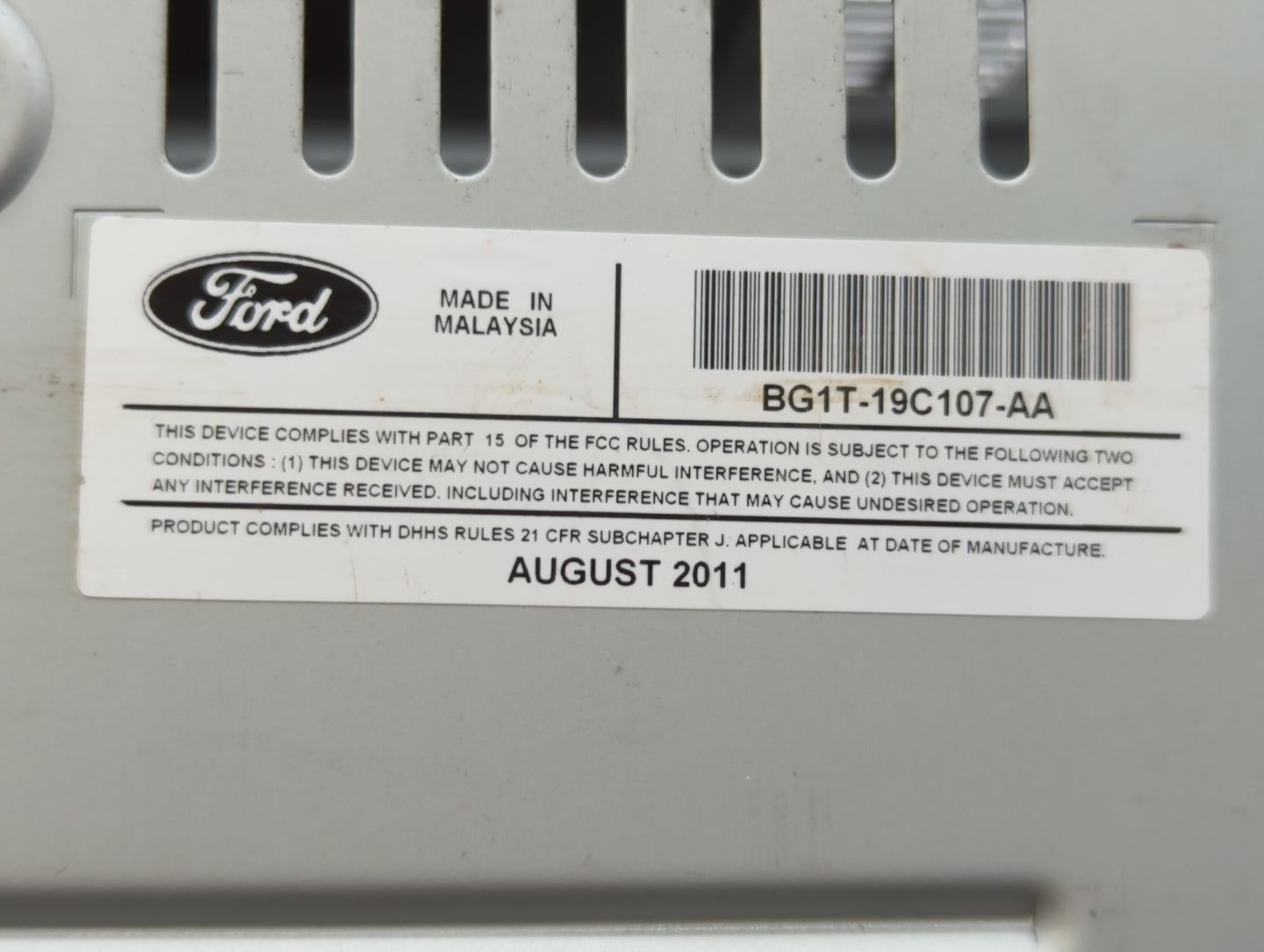 2011-2012 Ford Taurus Am Fm Cd Player Radio Receiver - Oemusedautoparts1.com