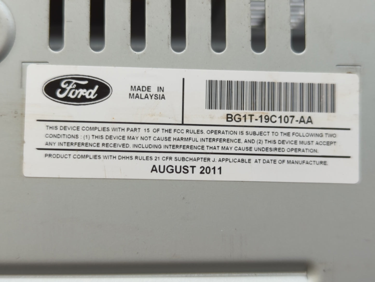 2011-2012 Ford Taurus Am Fm Cd Player Radio Receiver - Oemusedautoparts1.com