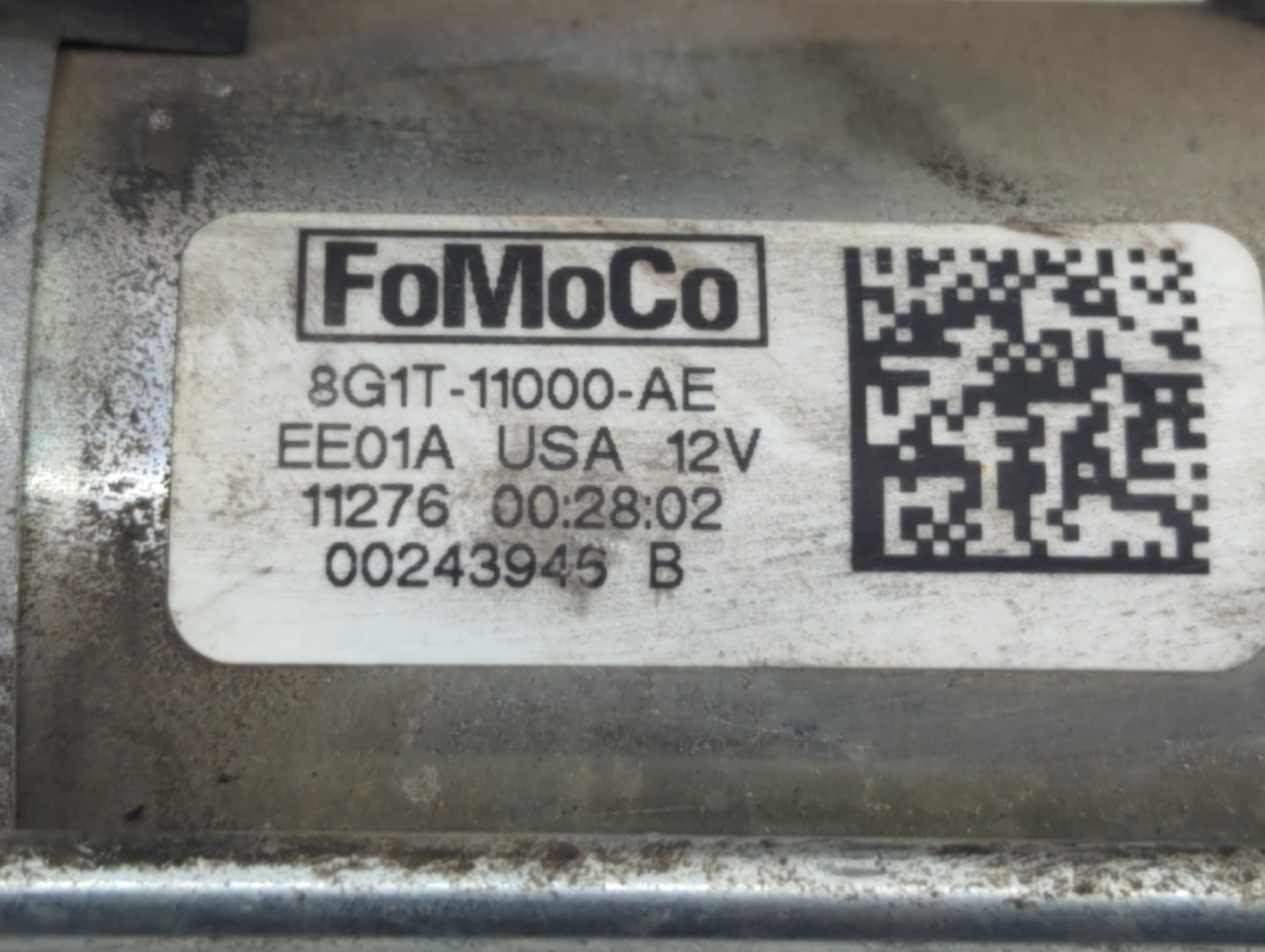 2008-2019 Ford Taurus Car Starter Motor Solenoid OEM P/N:8G1T-11000-AE Fits OEM Used Auto Parts - Oemusedautoparts1.com