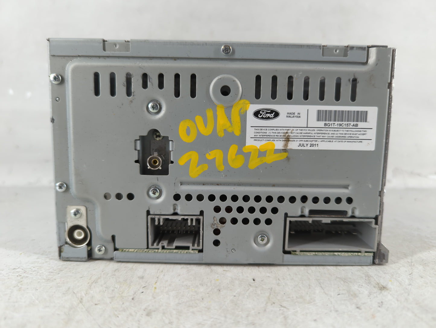 2012 Ford Taurus Radio AM FM Cd Player Receiver Replacement P/N:BG1T-19C157-AB Fits OEM Used Auto Parts - Oemusedautoparts1.