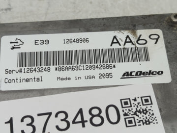 2012 Gmc Acadia PCM Engine Control Computer ECU ECM PCU OEM P/N:12648906 Fits Fits 2013 2014 2015 2016 OEM Used Auto Parts