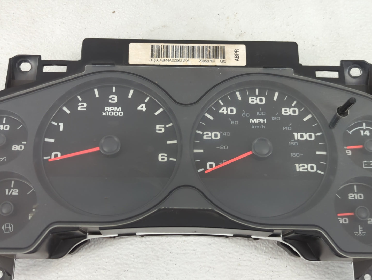 2007-2012 Gmc Sierra 2500 Instrument Cluster Speedometer Gauges P/N:20958766 Fits Fits 2007 2008 2009 2010 2011 2012 2013 OE