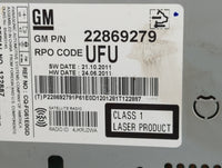 2012 Gmc Terrain Radio AM FM Cd Player Receiver Replacement P/N:22869279 Fits OEM Used Auto Parts - Oemusedautoparts1.com
