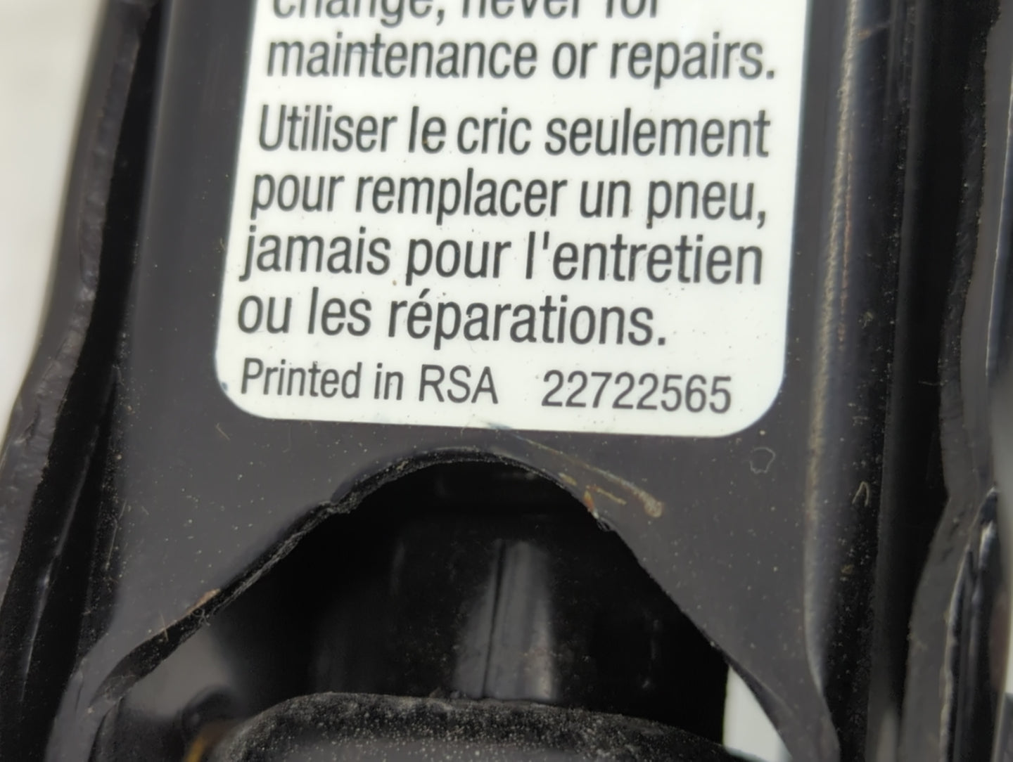 2012 Gmc Terrain Spare Scissor Car Jack - Oemusedautoparts1.com