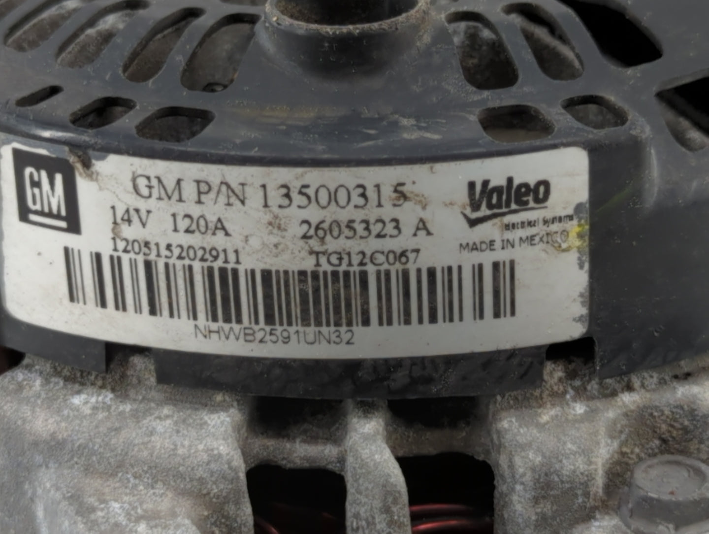 2010-2017 Gmc Terrain Alternator Replacement Generator Charging Assembly Engine OEM P/N:13500315 13588328 Fits OEM Used Auto