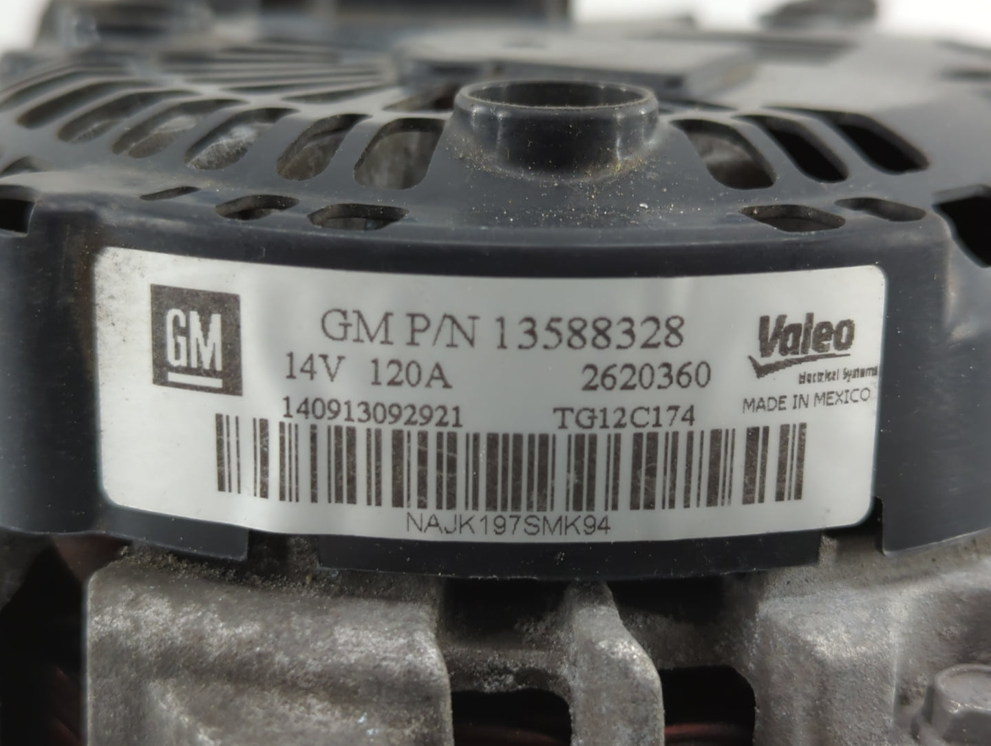 2010-2017 Gmc Terrain Alternator Replacement Generator Charging Assembly Engine OEM P/N:13588328 13512759 Fits OEM Used Auto