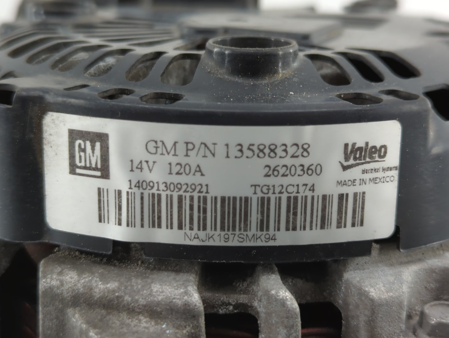 2010-2017 Gmc Terrain Alternator Replacement Generator Charging Assembly Engine OEM P/N:13588328 13512759 Fits OEM Used Auto