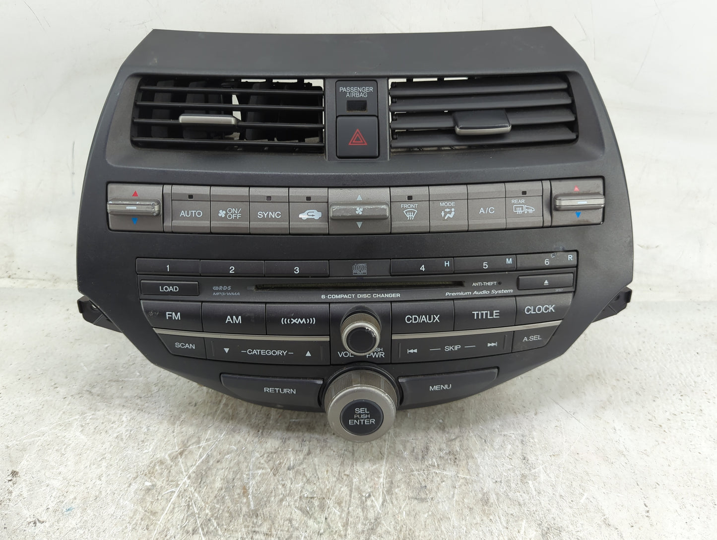 2011-2012 Honda Accord Radio AM FM Cd Player Receiver Replacement Fits Fits 2011 2012 OEM Used Auto Parts - Oemusedautoparts