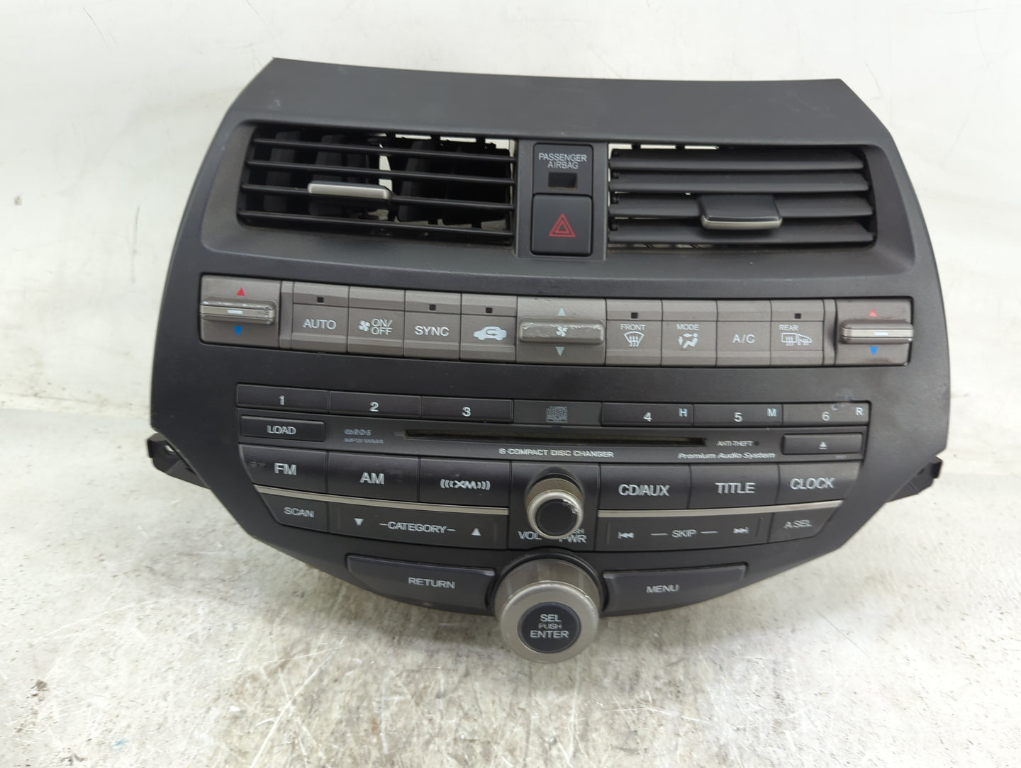2011-2012 Honda Accord Radio AM FM Cd Player Receiver Replacement Fits Fits 2011 2012 OEM Used Auto Parts - Oemusedautoparts