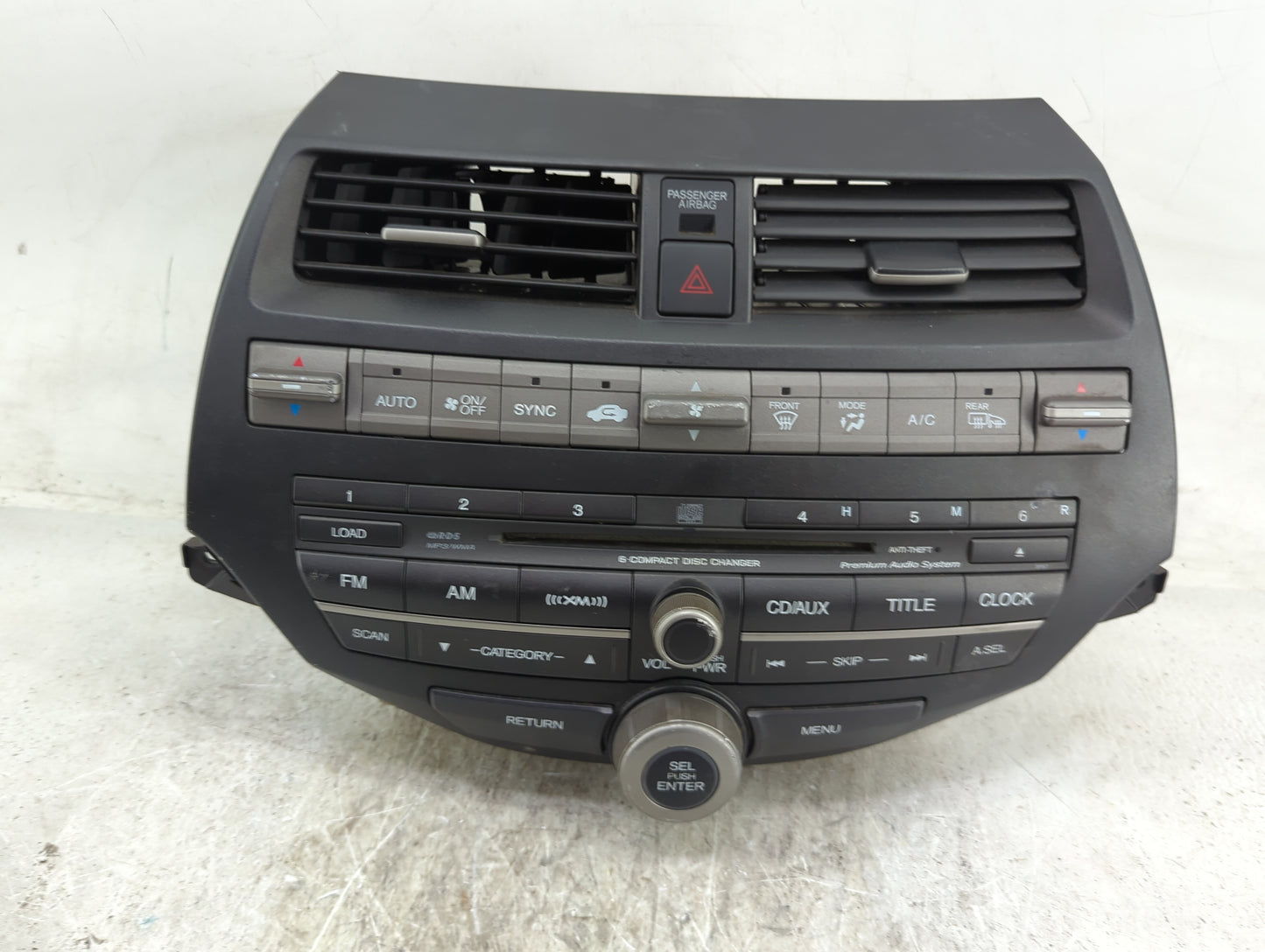 2011-2012 Honda Accord Radio AM FM Cd Player Receiver Replacement Fits Fits 2011 2012 OEM Used Auto Parts - Oemusedautoparts