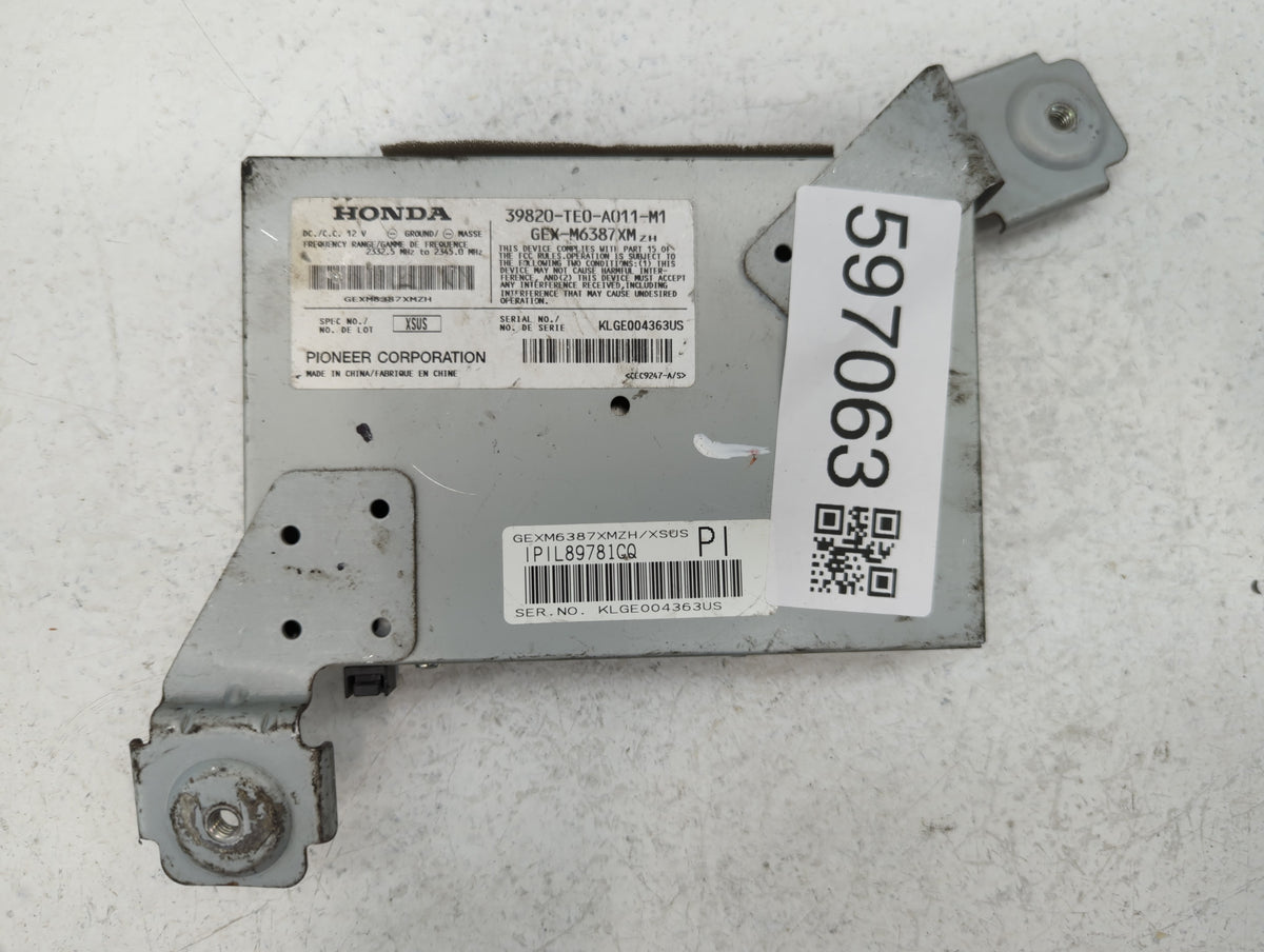 2008-2012 Honda Accord Am Fm Cd Player Radio Receiver 597063 - Oemusedautoparts1.com