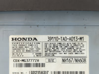 2008-2012 Honda Accord Am Fm Cd Player Radio Receiver - Oemusedautoparts1.com