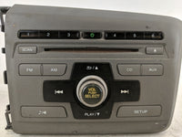 2012 Honda Civic Radio AM FM Cd Player Receiver Replacement P/N:39100-TS8-A313-M1 Fits OEM Used Auto Parts - Oemusedautopart