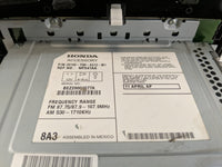 2012 Honda Civic Radio AM FM Cd Player Receiver Replacement P/N:39100-TS8-A313-M1 Fits OEM Used Auto Parts - Oemusedautopart