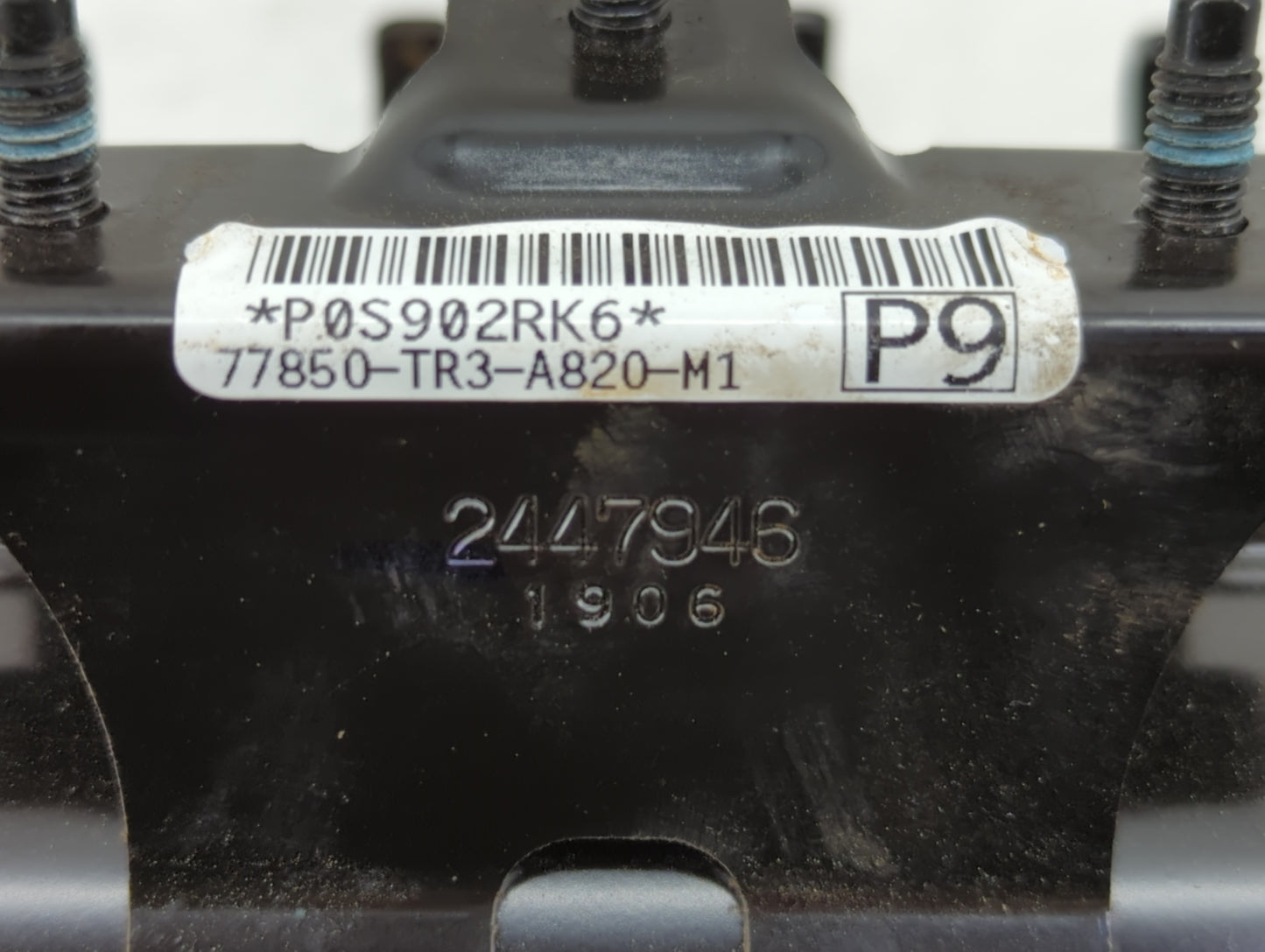 2012 Honda Civic Air Bag Passenger Right Dashboard OEM P/N:77820TR3A20ZA Fits OEM Used Auto Parts - Oemusedautoparts1.com