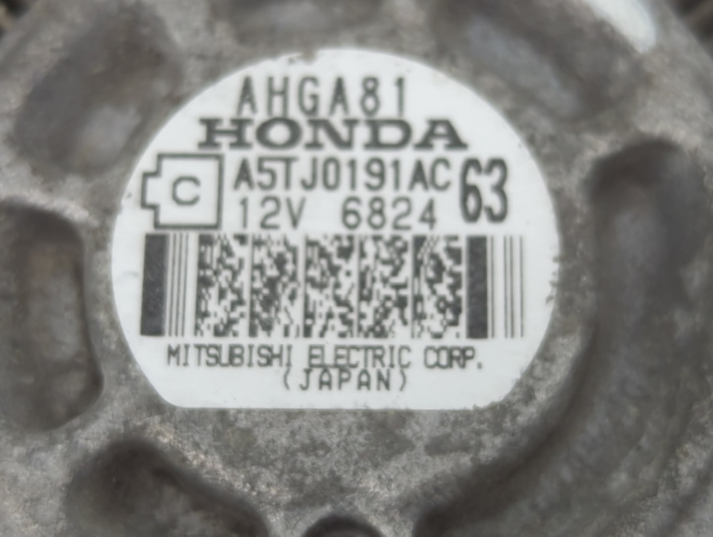 2012-2015 Honda Civic Alternator Replacement Generator Charging Assembly Engine OEM P/N:A5TJ0191AC Fits OEM Used Auto Parts 