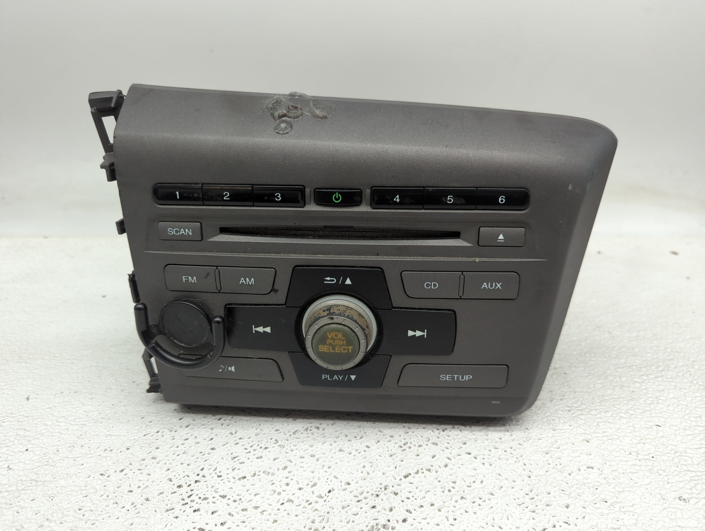 2012 Honda Civic Radio AM FM Cd Player Receiver Replacement P/N:39100-TR0-A315-M1 Fits OEM Used Auto Parts - Oemusedautopart