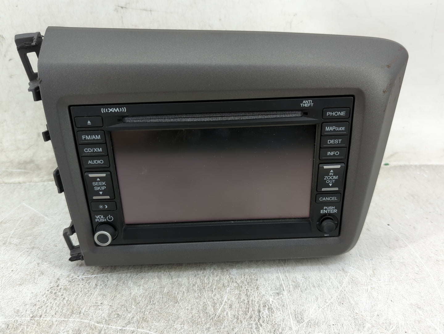 2012-2012 Honda Civic Information Display Screen Black - Oemusedautoparts1.com