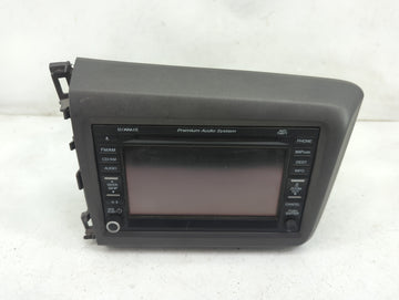 2012 Honda Civic Radio AM FM Cd Player Receiver Replacement Fits OEM Used Auto Parts - Oemusedautoparts1.com