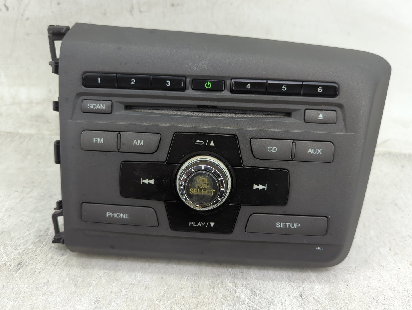 2012 Honda Civic Radio AM FM Cd Player Receiver Replacement P/N:39100-TR0-A81 Fits OEM Used Auto Parts - Oemusedautoparts1.c