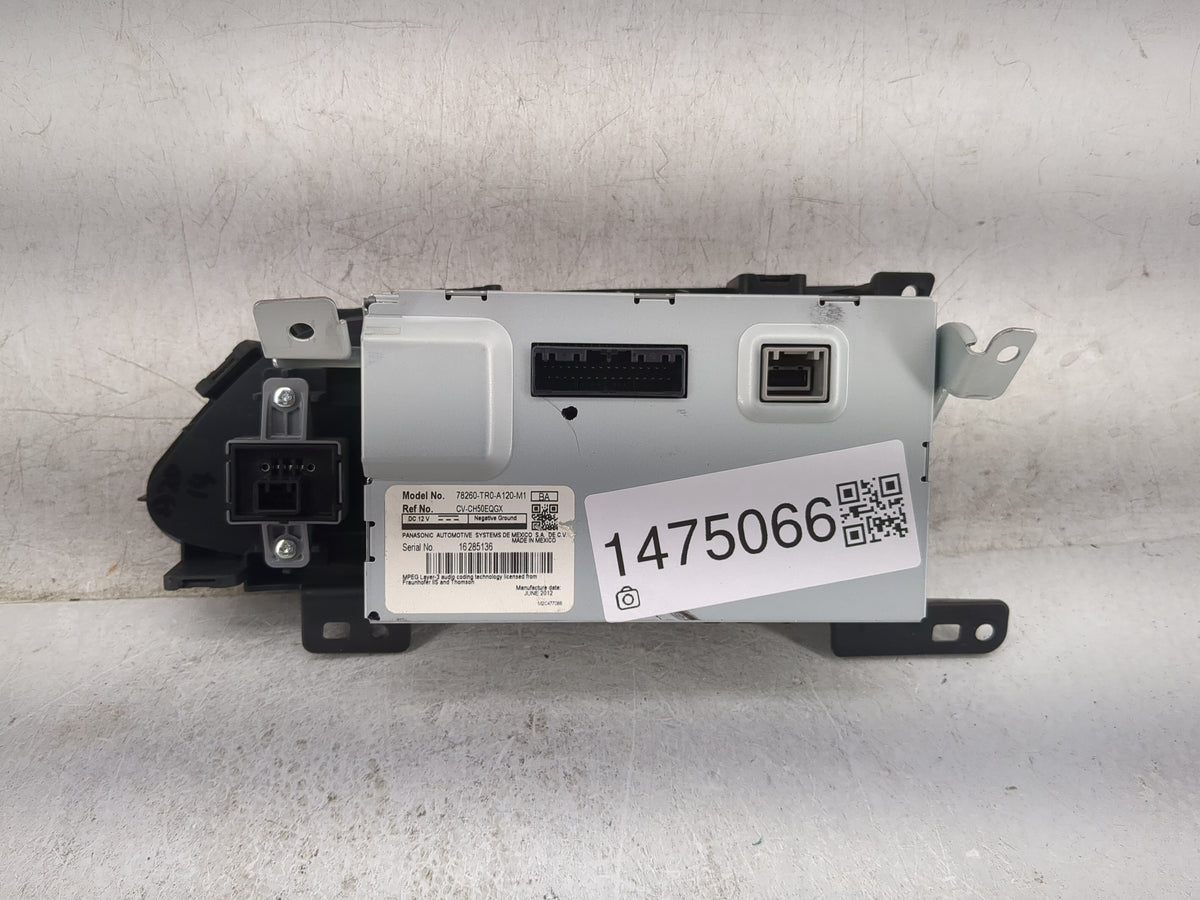2012-2012 Honda Civic Information Radio Display Screen 1475066 - Oemusedautoparts1.com