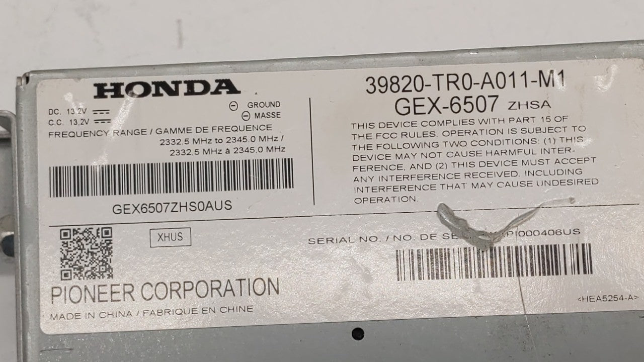 2012-2012 Honda Civic Am Fm Cd Player Radio Receiver - Oemusedautoparts1.com