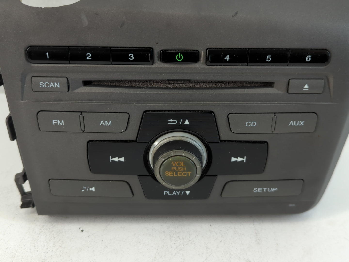 2012 Honda Civic Radio AM FM Cd Player Receiver Replacement P/N:39100-TR0-A315-M1 Fits OEM Used Auto Parts - Oemusedautopart