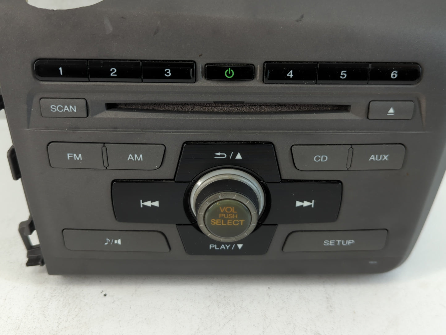 2012 Honda Civic Radio AM FM Cd Player Receiver Replacement P/N:39100-TR0-A315-M1 Fits OEM Used Auto Parts - Oemusedautopart