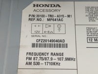 2012 Honda Civic Radio AM FM Cd Player Receiver Replacement P/N:39100-TR0-A315-M1 Fits OEM Used Auto Parts - Oemusedautopart
