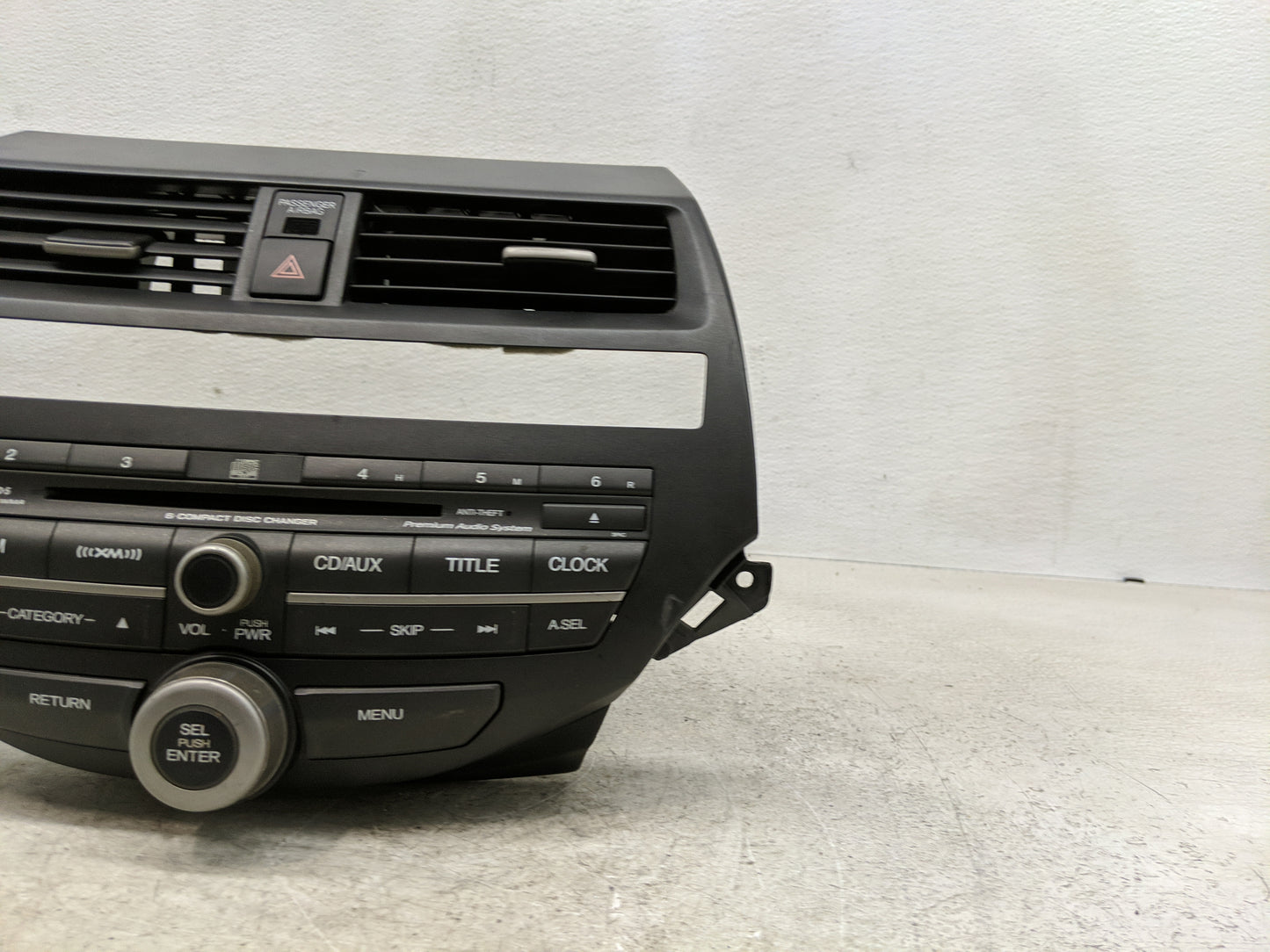 2012-2012 Honda Crosstour Radio Control Panel - Oemusedautoparts1.com