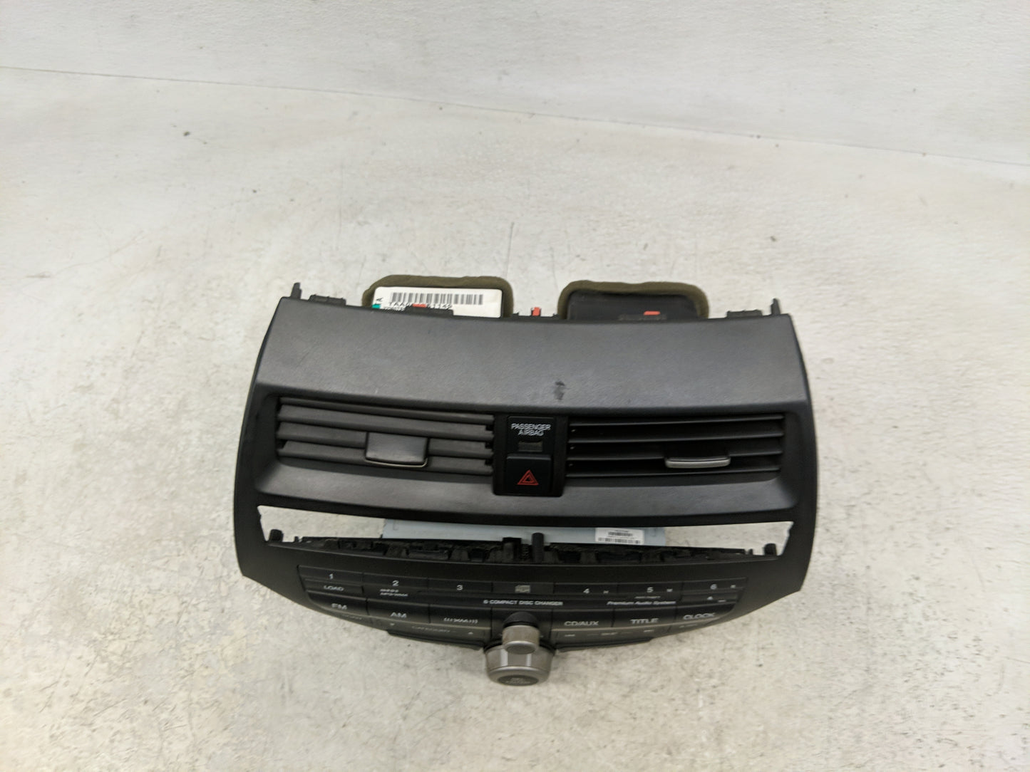2012-2012 Honda Crosstour Radio Control Panel - Oemusedautoparts1.com