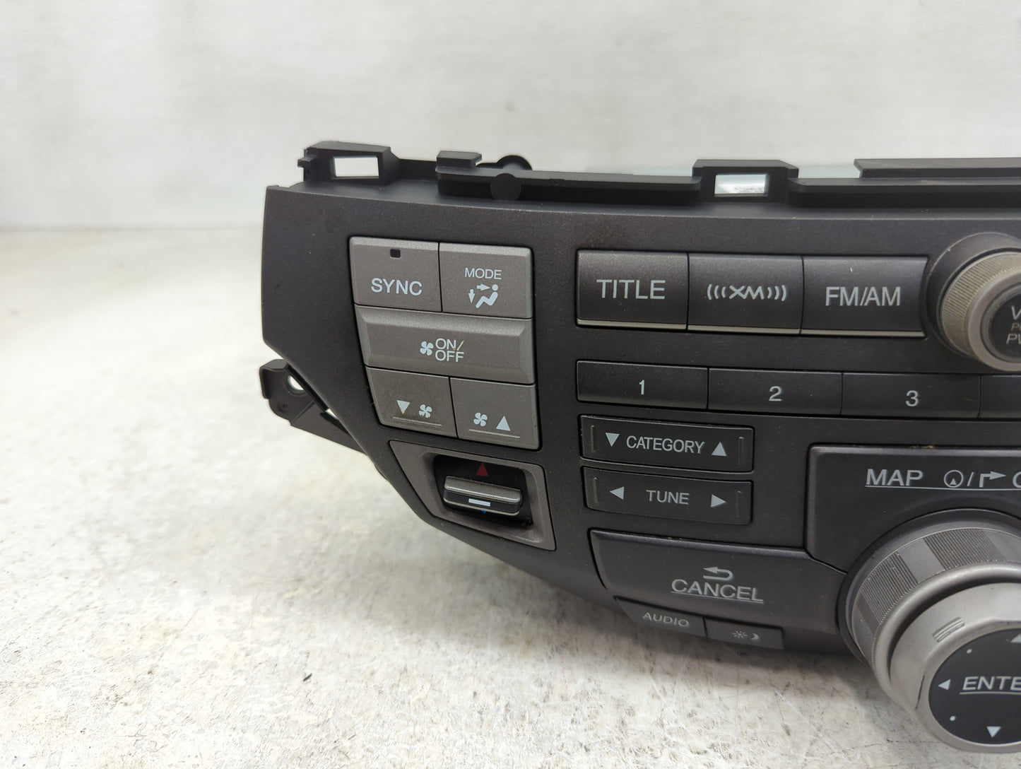 2012-2012 Honda Crosstour Radio Control Panel - Oemusedautoparts1.com