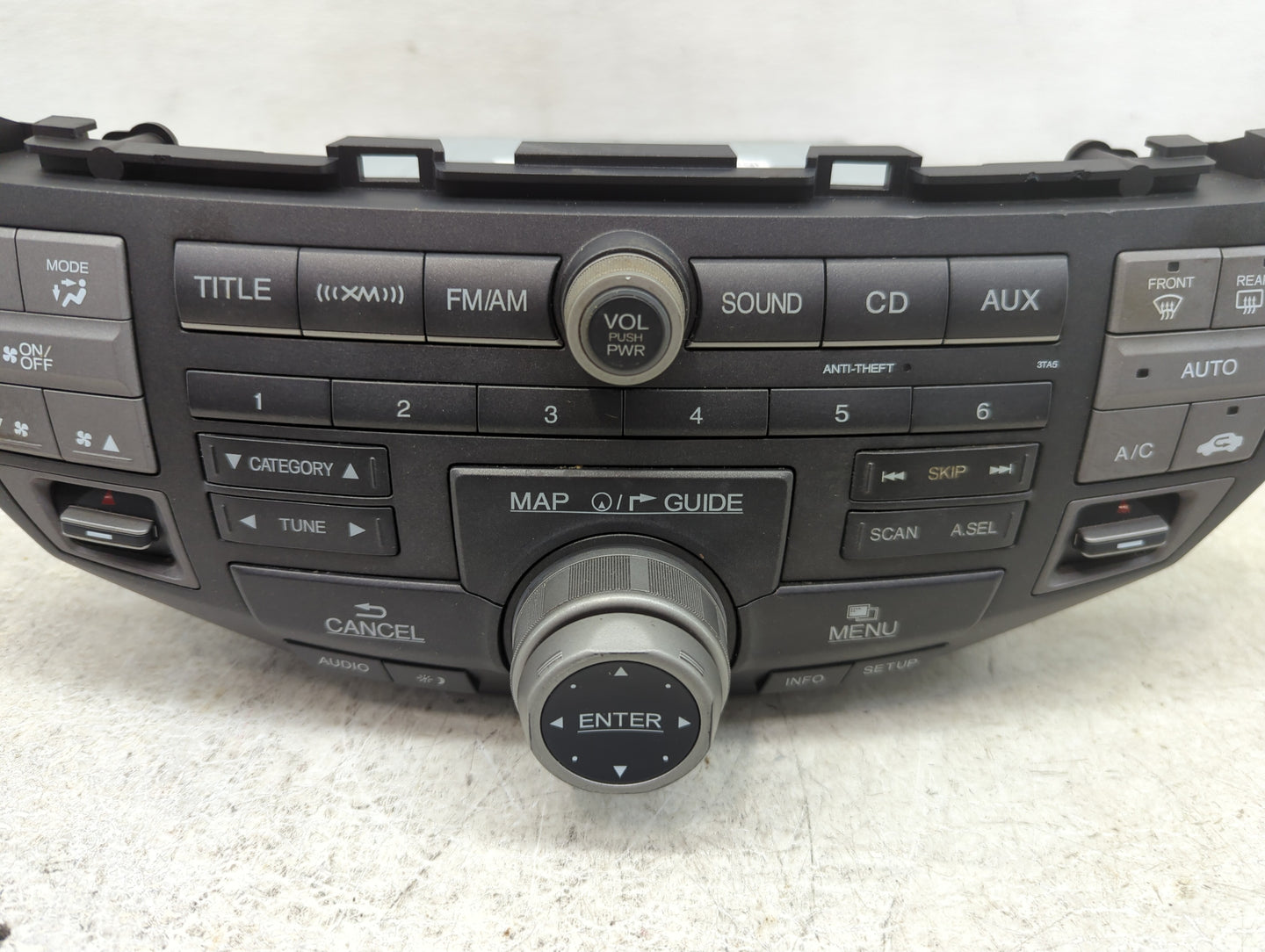 2012-2012 Honda Crosstour Radio Control Panel - Oemusedautoparts1.com