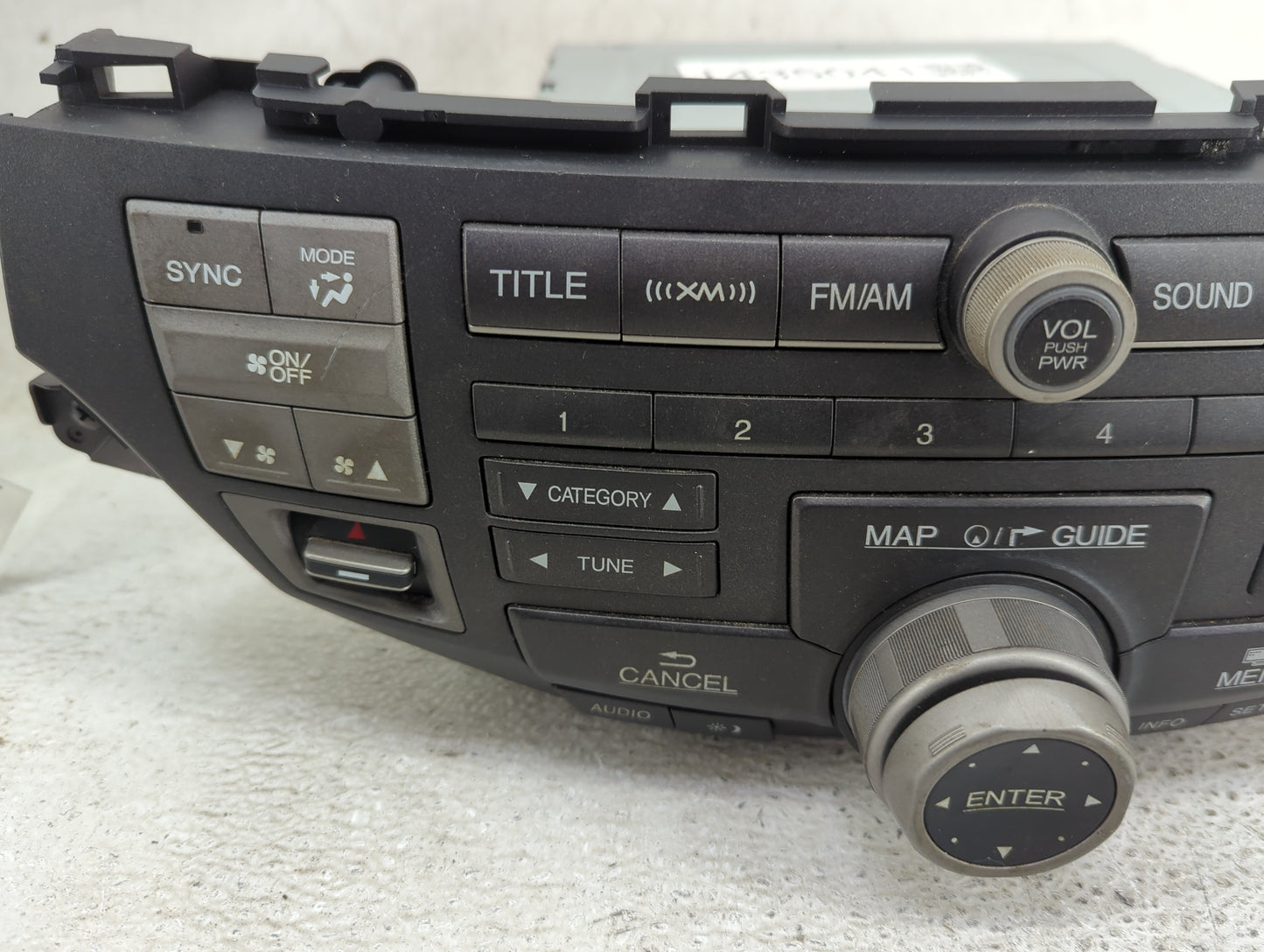 2012 Honda Crosstour Radio AM FM Cd Player Receiver Replacement P/N:79630TP6A110M1 CXE2174U023506 Fits OEM Used Auto Parts -