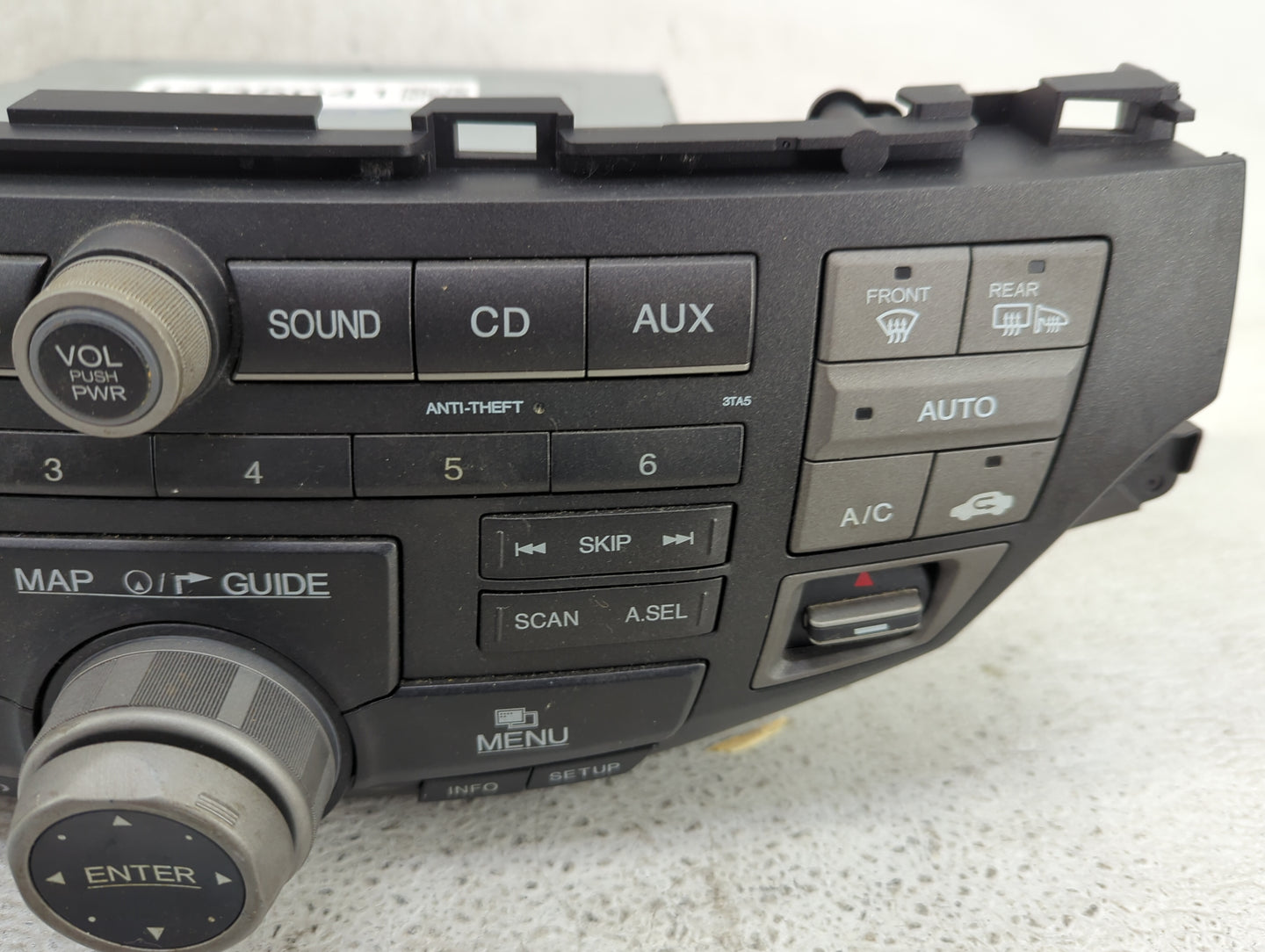 2012 Honda Crosstour Radio AM FM Cd Player Receiver Replacement P/N:79630TP6A110M1 CXE2174U023506 Fits OEM Used Auto Parts -