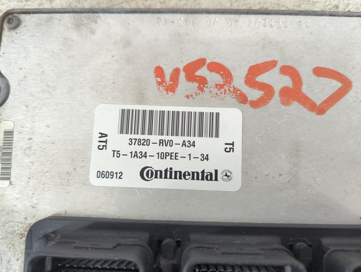 2012 Honda Odyssey PCM Engine Control Computer ECU ECM PCU OEM P/N:37820-RV0-A34 T5-1A34-10PEE-1-34 Fits OEM Used Auto Parts