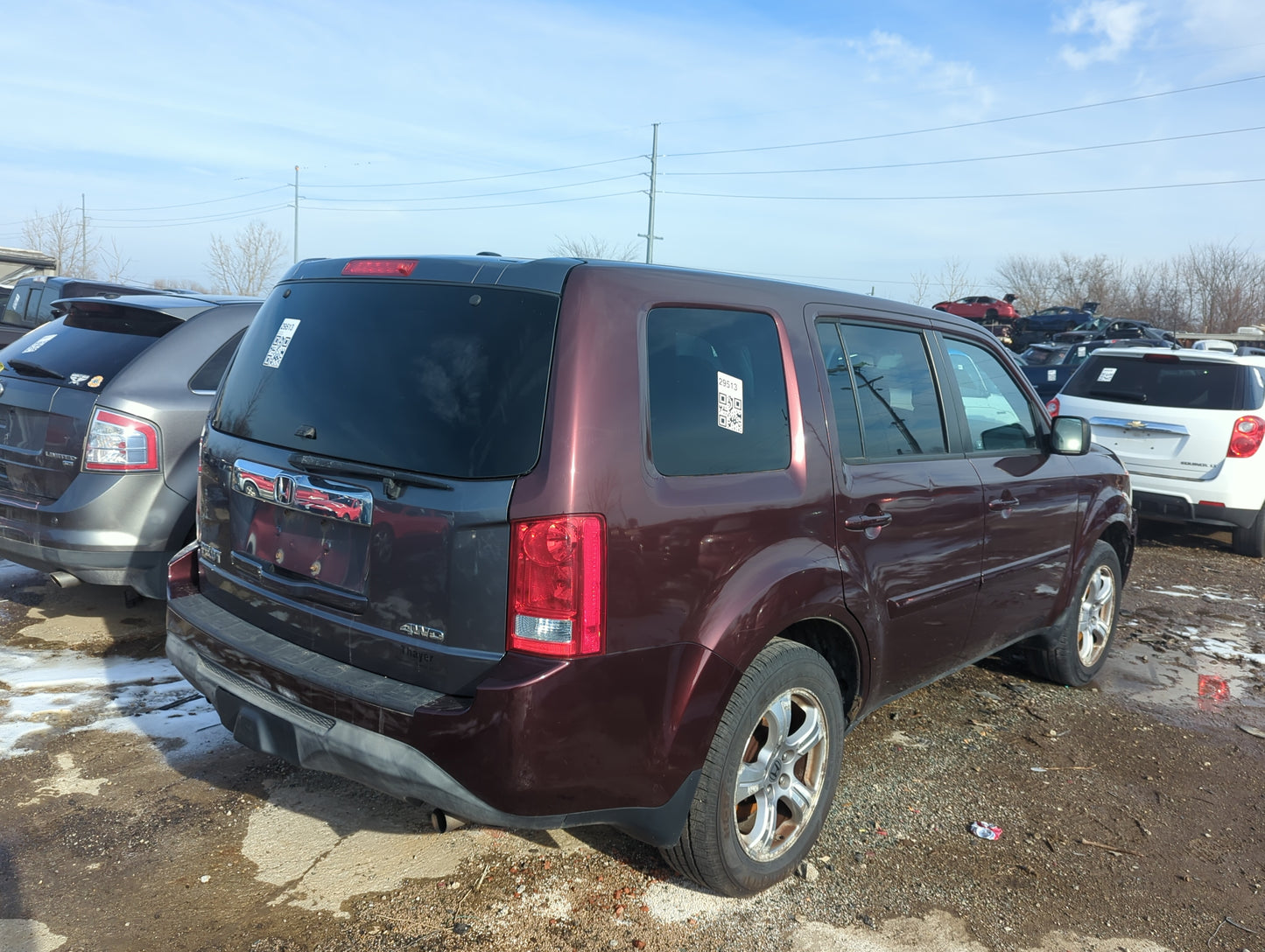 2009-2015 Honda Pilot Passenger Rear Door Oem 1296692 - Oemusedautoparts1.com