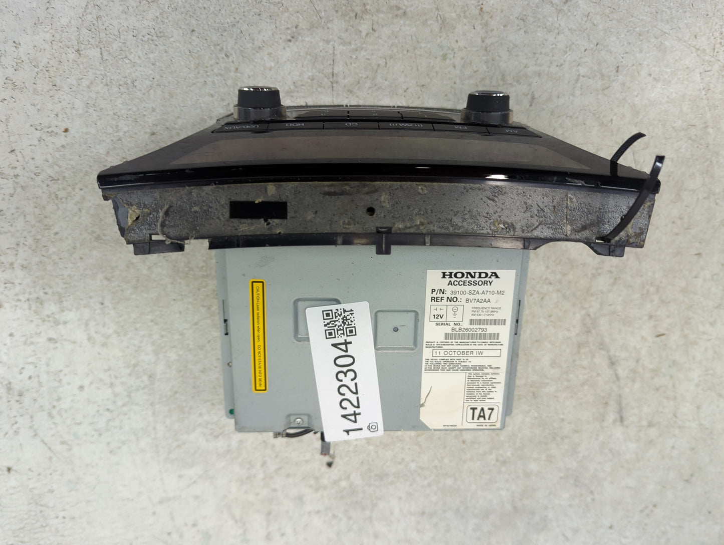 2012-2015 Honda Pilot Radio AM FM Cd Player Receiver Replacement P/N:39100-SZA-A710-M2 Fits Fits 2012 2013 2014 2015 OEM Use