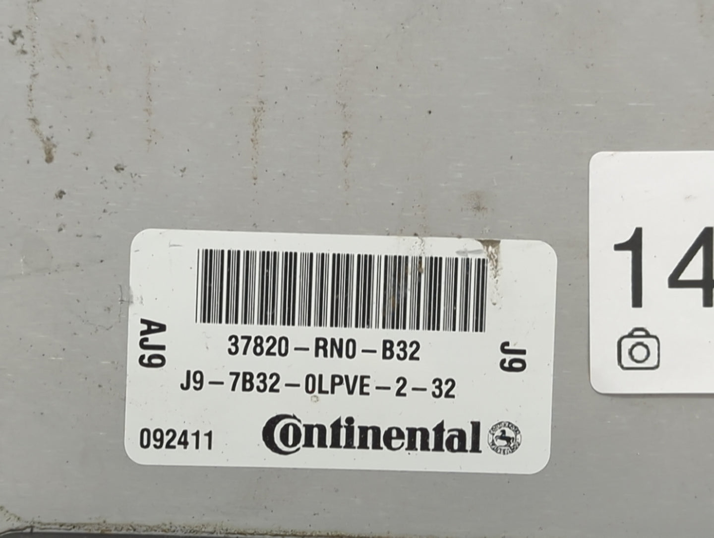 2012 Honda Pilot PCM Engine Control Computer ECU ECM PCU OEM P/N:37820-RN0-B32 J9-7B32-0LPVE-2-32 Fits OEM Used Auto Parts -