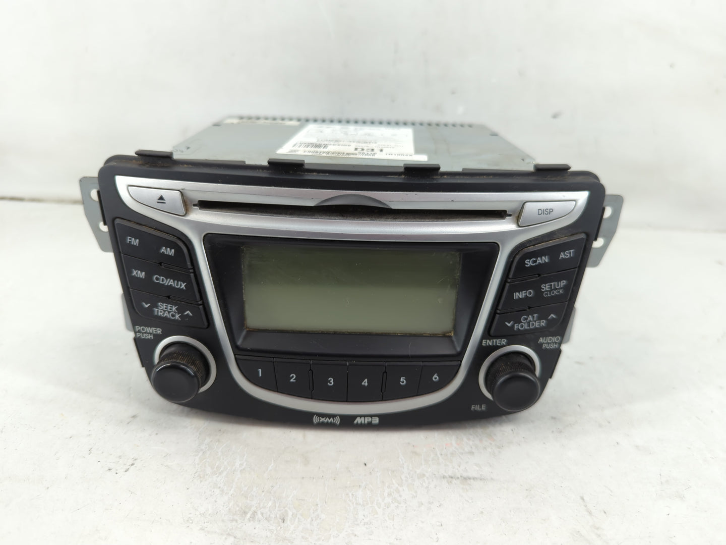 2012-2014 Hyundai Accent Radio AM FM Cd Player Receiver Replacement P/N:96170-1R1004X Fits Fits 2012 2013 2014 OEM Used Auto