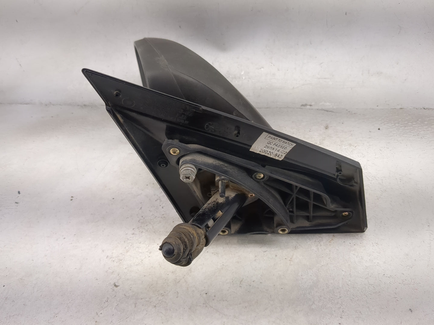 2012-2014 Hyundai Accent Driver Left Side View Manual Door Mirror Black - Oemusedautoparts1.com