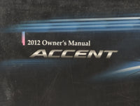 2012 Hyundai Accent Owners Manual Book Guide OEM Used Auto Parts - Oemusedautoparts1.com